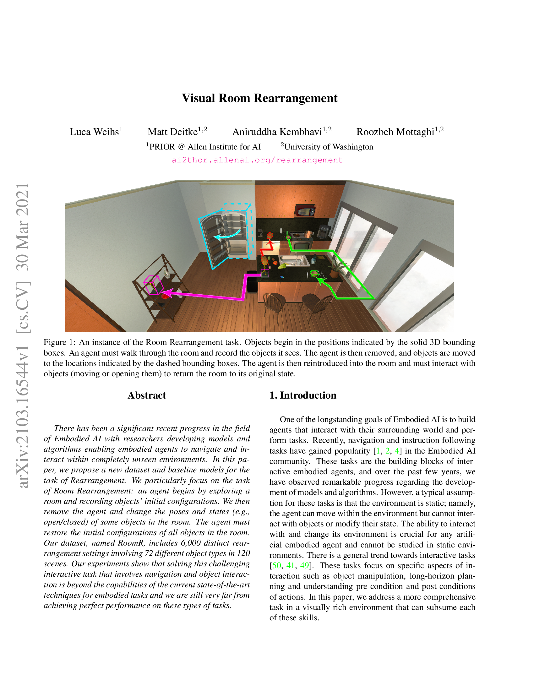 Visual Room Rearrangement