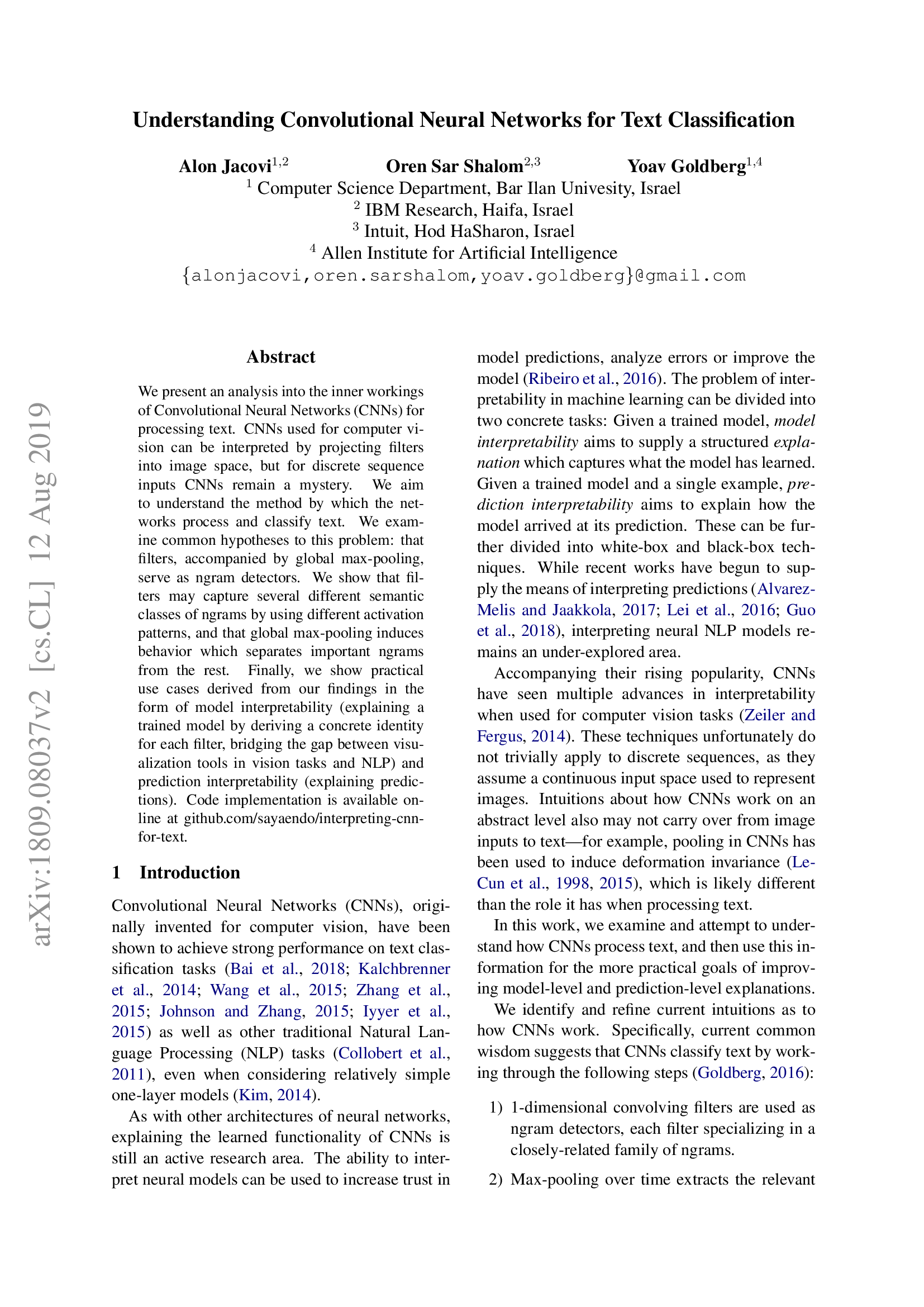 Understanding Convolutional Neural Networks for Text Classification