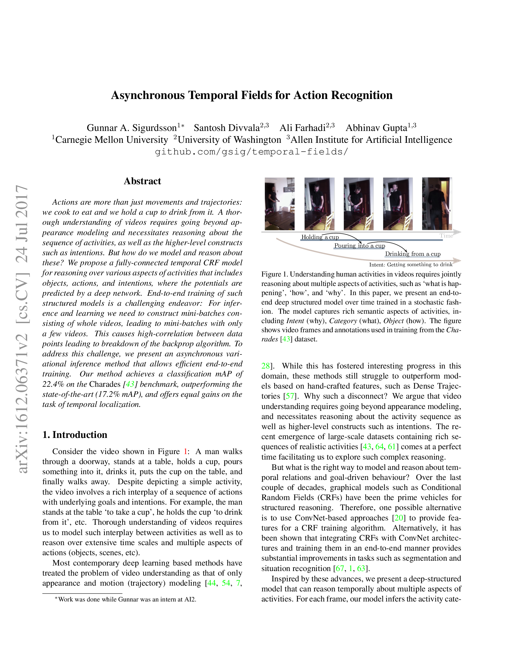 Asynchronous Temporal Fields for Action Recognition