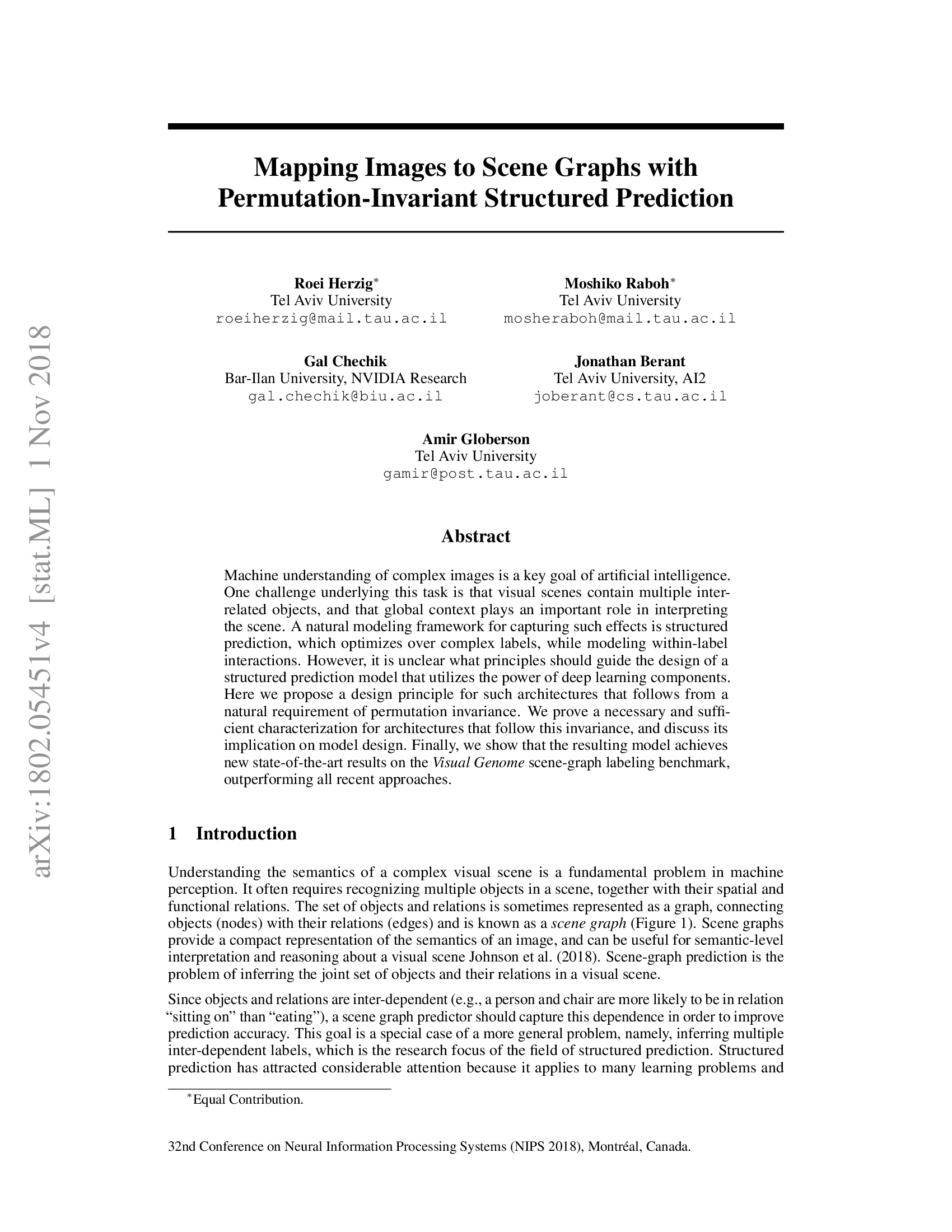 Mapping Images to Scene Graphs with Permutation-Invariant Structured Prediction